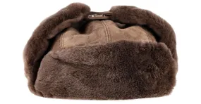Gorro de Invierno Loro Piana en Ante Marrón Castaño 