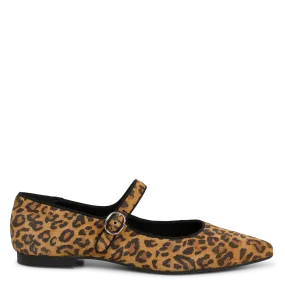 MELLOW YELLOW PICOTA - Bailarinas de leopardo estampadas en cuero en marron