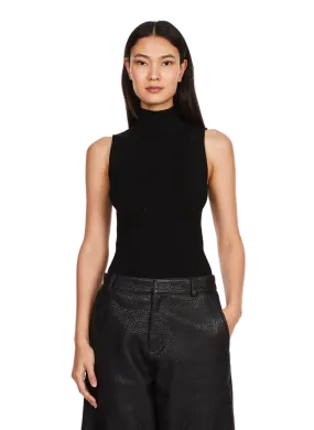 UMBER - Jersey recto con detalles de strass en negro